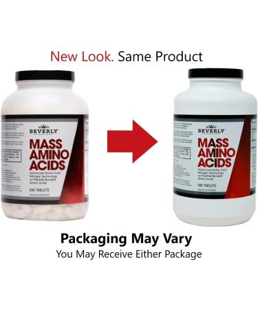 Beverly International Mass Amino Acids - 500 Tabs | Essential for Muscle Recovery & Repair | Pre/Post Workout Supplement | Complete Amino Acid Profile - Buy Online on GoSupps.com