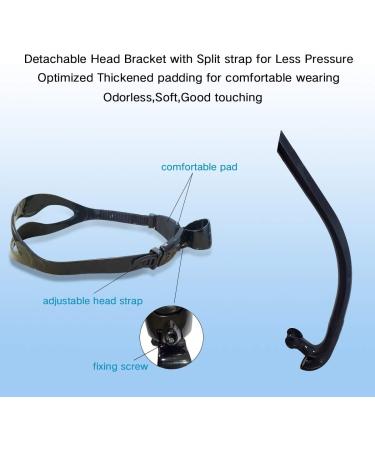 Spinosaurus Swim Snorkel for Lap Swimming and Training - Comfortable Silicone Mouthpiece - One-Way Purge Valve - Easy Breathing for Pool and Open Water - Black - Buy Online on GoSupps.com