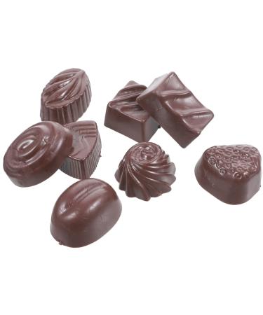 LALAFINA 8pcs Simulation Chocolate House Accessories for Home Realistic Chocolate Simulated Charms Candy Home Decor Fake Cookies Cupcake Desktop Decor Mini Pvc Child Chocolate Stick Taste 3.90X2.80X1.80CM 1