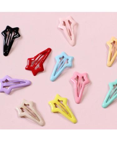 Daycount 10pcs Colorful Stars Duckbill Hair Clips for Ladies, Teens, Girls - Hair Salon Hairpins (Random Color) - Buy Online on GoSupps.com