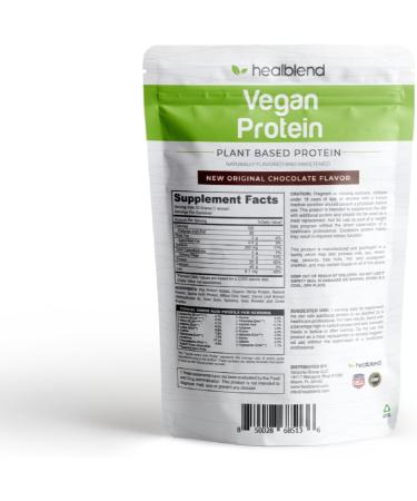 healblend Plant-Based Protein Powder Vegan Dietary Supplement - Gluten-Free Non-GMO Erythritol-Free Soy-Free Dairy-Free Pea Protein for Women and Men - Buy Online on GoSupps.com