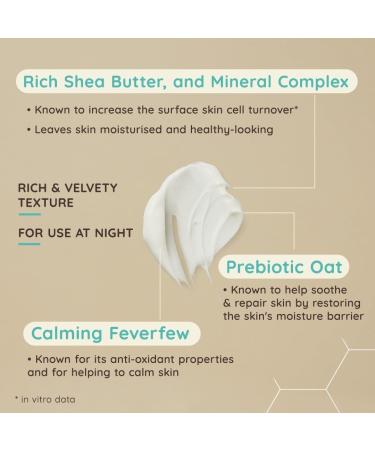 Aveeno Face CALM+RESTORE Night Cream - Shea Butter & Oat, 50ml - Buy Online on GoSupps.com