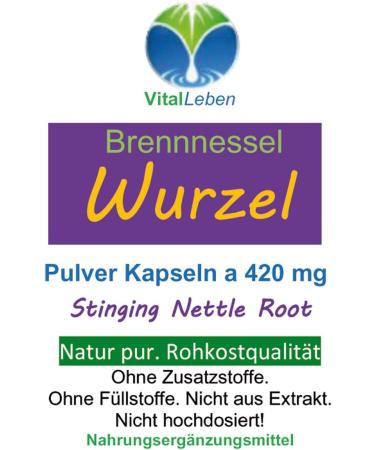 Nettle Root 120 Powder Capsules | Natural Pure Nettle for Bladder & Prostate Health - No Additives - Hildegard von Bingen Inspired - Buy Online on GoSupps.com