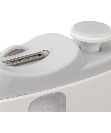 Qukaim Electric Fingernail Cutter 2 in 1 Electric Nail Clipper Rechargeable Light Fingernail Trimmer White - Buy Online on GoSupps.com