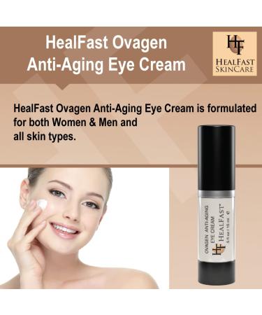 HealFast Ovagen Anti-Wrinkle Eye Cream with Retinol (.5 Oz) for Brightening Dark Circles | Smooth Fine Lines & Hyaluronic Acid Formula for De-Puffing Bags - Buy Online on GoSupps.com