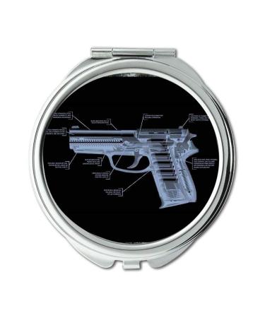 Mirror Travel Mirror gun vise Round Mirror gun pocket mirror portable mirror
