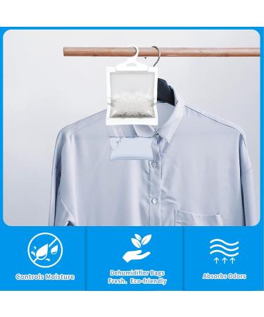 ZSZMFH 12 Pack Moisture Absorber Hanging Bags - Fragrance-Free Closet Dehumidifiers 220g Each - Perfect for Humidity Control - Buy Online on GoSupps.com
