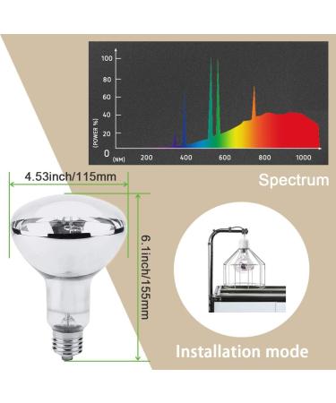 MIXJOY 160 Watt High Intensity Self-Ballasted UV/Heat Mercury Vapor Light Bulb UVA UVB Full Spectrum Sun Light for Reptile and Amphibian Use - Buy Online on GoSupps.com