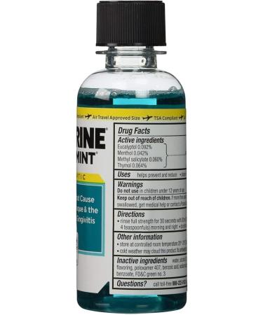 Listerine Cool Mint Antiseptic Mouthwash 3.2 oz - Pack of 6 | Travel Size for Bad Breath | 3.2 Fl Oz - Buy Online on GoSupps.com