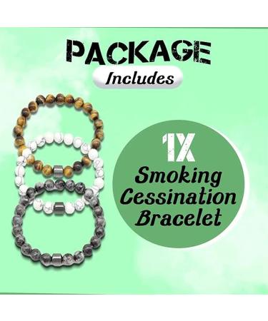 Gokame Smoking Cessation Bracelet Set | Anti-Anxiety & Positive Energy Bracelets for Men & Women | 8mm 3PCs Spiritual Quitting Companion - Buy Online on GoSupps.com