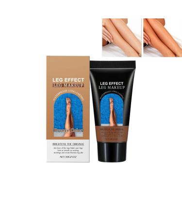 Generisch Leg Makeup Waterproof No Transfer Leg Concealer Waterproof Cover Cream for Varicose Veins Even Skin Tone Bronze 30g