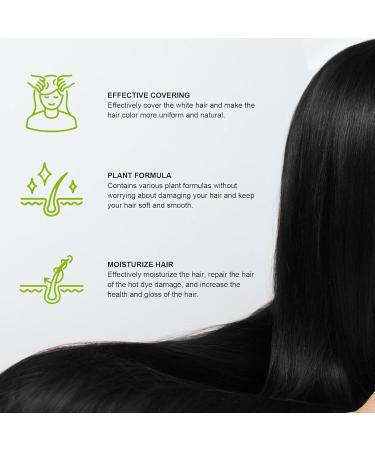 Nova Hair Dye Shampoo Hair Instant Dye Shampoo for Gray Hair Long Lasting Hair Dying Shampoo for Men Women (Black) - Buy Online on GoSupps.com