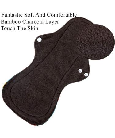 Yixing Heavy Flow Bamboo Charcoal Menstrual Pad Set - Reusable & Waterproof - Buy Online on GoSupps.com