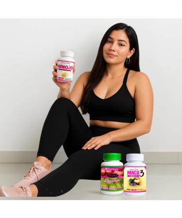 Bigger Booty Bust & HIPS Aguaje + Maca 3 + Wild Hinojo Pills Natural Curve Shaping Supplement 3 Bottles / 1 Month Supply - Buy Online on GoSupps.com