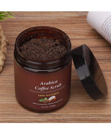 Natural Coffee Body Scrub Cream - Exfoliating & Anti-Aging | Fades Fine Lines | 250g - Buy Online on GoSupps.com