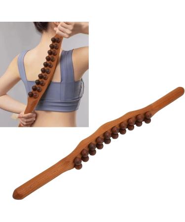 Buy Wooden Massage Stick with 20 Beads - Ergonomic Full Body Trigger Point Relaxation Tool - Buy Online on GoSupps.com
