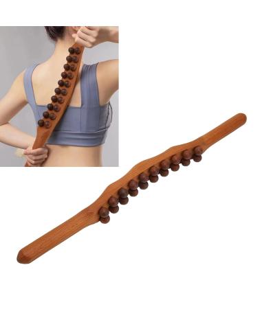 Ergonomic Pearl Wood Massage Tool - Slip Resistance Trigger Point Relief for Muscle Relaxation & Cellulite Removal - Buy Online on GoSupps.com