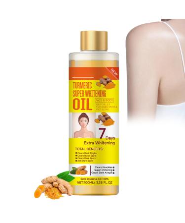 Soft 7 Oil,Soft 7 Turmeric Body Oil,Turmeric Super Whitening Body Oil,Soft 7 Turmeric Oil,Body Oil,Turmeric Body Oil For Face & Body (100ml, Turmeric)