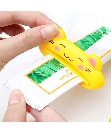 LOVEINUSA 10PCS Kids Cartoon Animal Toothpaste Squeezer Set - Frog Panda Cat Pig | Toothpaste Tube Dispenser for Children - Buy Online on GoSupps.com