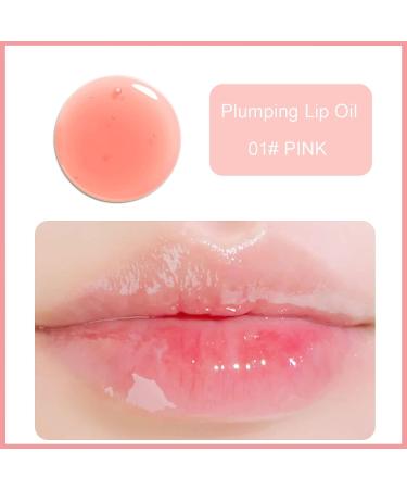 Meilury Plumping Lip Oil - Hydrating & Lasting Moisturizing Gloss, Tinted Balm for Dry Lips (01 Pink) - Buy Online on GoSupps.com
