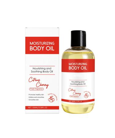 Citrus Cherry Moisturizing Body Oil Nourishing and Soothing Fresh Fragrance 100mL/3.38 FL OZ