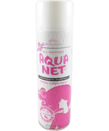 Aqua Net Professional Hair Spray Extra Super Hold Fresh Fragrance 11 oz (Pack of 10)