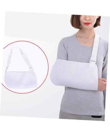 MAGICLULU Adjustable Arm Sling Brace - Breathable Shoulder Immobilizer & Support Sling for Sports | Comfortable Mesh Strap in White - Buy Online on GoSupps.com