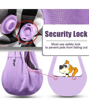 Tomkas Violet Dog Carrier Bag for Small Dogs - Adjustable Sling with Zipper - Ideal Dog Transport Solution - Buy Online on GoSupps.com