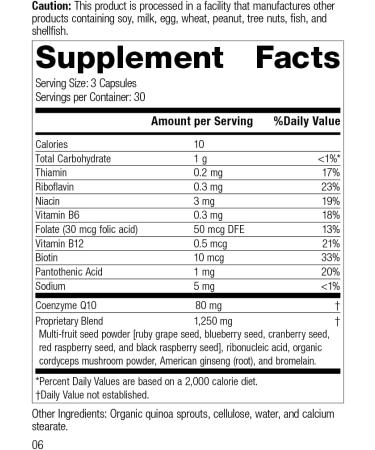 Standard Process Cellular Vitality - Essential Cellular Support with Thiamine, Biotin, CoQ10, and Ginseng - 90 Capsules - Buy Online on GoSupps.com