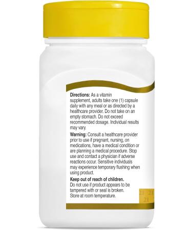 Niacin Flush Free 500mg - 110 Capsules | High-Quality Supplement for Heart Health - Buy Online on GoSupps.com