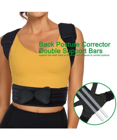 Adjustable Upper Back Brace Posture Corrector for Men Women Kids - Size L(29-33) - Improve Posture and Relieve Pain - Breathable Support for Upper and Lower Back Pain - Buy Online on GoSupps.com