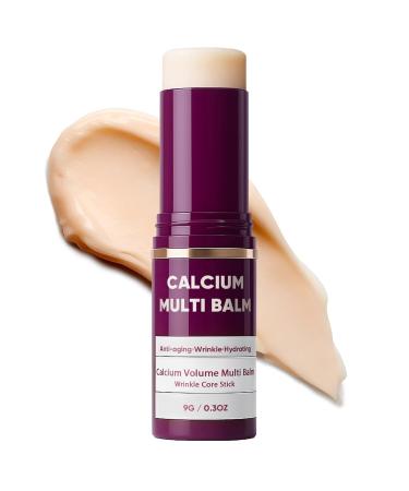 Calcium Multi Balm Stick for Face Eyes Lips & Neck Moisturizing Balm with Vitamin D & Shea Butter Firming Hydrating & Skin Barrier Care Stick for All Skin Types