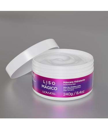 Lowell - Masque hydratant Liso M gico - Soin naturel des cheveux - R sultats professionnels - Hydratation en profondeur et contr le des frisottis - Cheveux lisses et brillants - 240 g - Buy Online on GoSupps.com