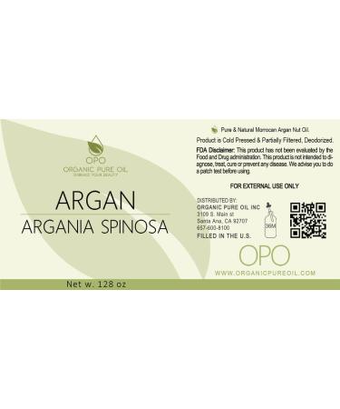 Deodorized Argan Oil 128 oz | 100% Pure Carrier Oil for Skin Hair & Body | Non-GMO Vegan Hydrating Soothing - Shop Now - Buy Online on GoSupps.com