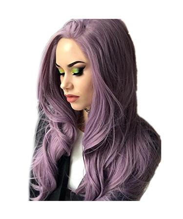 Shop Long Purple Curly Wigs for Women | Wavy Middle Parting Full Wig & Ponytail Extensions for Daily Cosplay & Outdoor Fun - Buy Online on GoSupps.com