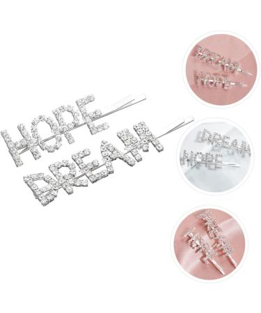 LALAFINA 1 Pair Side Clip Wedding Barrette Hair Clips with Words Hair Accessories for Women Wedding Rhinestone Headpiece Women Hair Decorations Alloy European and American Big Hairpin Miss - Buy Online on GoSupps.com