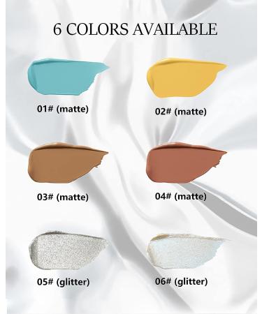 LYSdefeu Colored Liquid Matte Eyeshadow Stick - Yellow High-Pigmented Cream - Long-Lasting Waterproof Formula for Korean Colorful Makeup | 02 - Buy Online on GoSupps.com