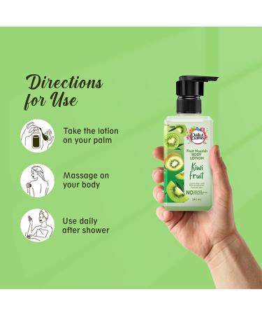 Buds & Berries Fruit Nourish Kiwi Gel Body Lotion |All season - Non greasy Light Hydration | No Paraben (240 ml) - Buy Online on GoSupps.com