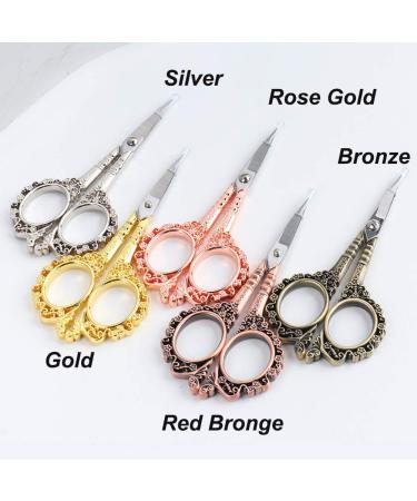 AKOAK Vintage Plum Style Scissors - Elegant European Design, Multi-Functional Stainless Steel Nail Scissors in Rose Gold - 1 Pack - Buy Online on GoSupps.com