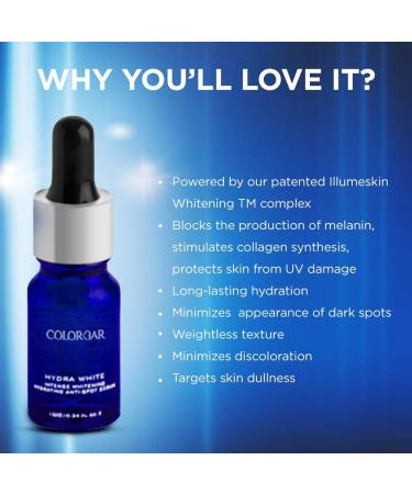  Colorbar Colorbar Hydra White Anti-Dark Spot Serum 10ml non-comedogenic melanin blocker paraben-free 100% vegetarian - Buy Online on GoSupps.com