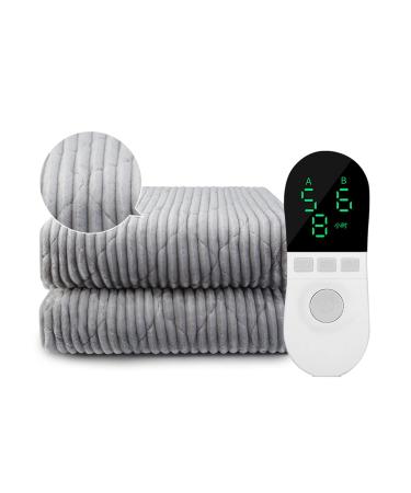 Luxurious electrically heated sofa blanket super-soft flanel heating overload divisible control heated mattress with 6 heating levels and LED display control (size: 180 x 150 cm) (180 x 150 cm) 180*150cm