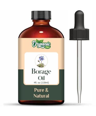 ORGANIC ZING Organic Zing Borage Oil (Borago Officinalis) | Pure and natural carrier oil for skin care hair care and massage 118 ml