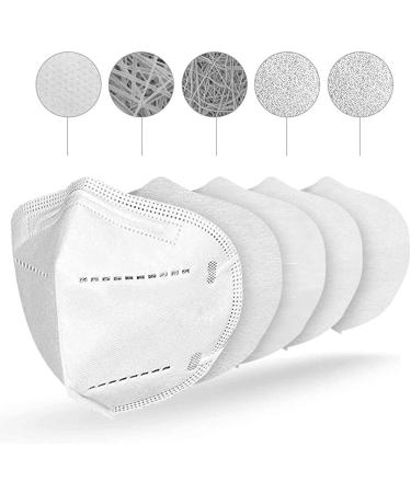 20-Pack 5-Ply Disposable Protective Face Masks - 3D Foldable Design with Stretchy Ear Loops - Buy Online on GoSupps.com