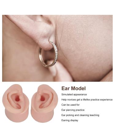 1 Pair Practical Ear Model for Piercing Salon Beginners - Medium Skin Color | International Shipping Available - Buy Online on GoSupps.com