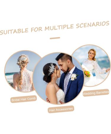 MAGICLULU Wedding Hair Clips Tiara Hair Barrettes Rhinestone Bobby Pins Hair Pin Silver Hair Clip Bridal Rhinestone Headpieces Rhinestone Hair Clip Hair up Miss Rhinestones Zinc Alloy - Buy Online on GoSupps.com