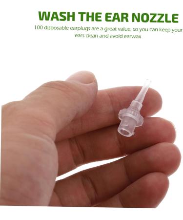 FRCOLOR 100pcs Ear Cleaning Nozzle Earwax Removal Kit Disposable Cleaning Tips for Boys and Girls Adults Transparent 3X1.2CM - Buy Online on GoSupps.com