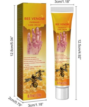 Bee Venom Psoriasis Treatment Cream - Soothing and Moisturizing Skin Relief - 3PCS - Buy Online on GoSupps.com