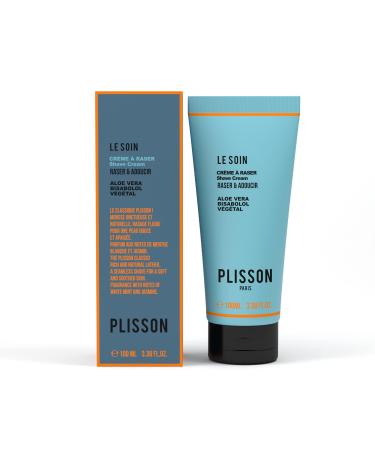 Plisson - Cr me de Rasage Naturelle - Cr me Raser Visage Cr ne Corps Tous Types de Peaux - 99% d Ingr dients d Origine Naturelle Bisabolol et Alo V ra - Fabrication Fran aise - 100 ml