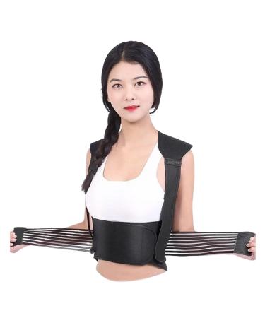 Back Support Back Brace Lumbar Support Self-Heating Magnetic Therapy Full Back Support Belt Shoulder Back and Neck Back Support Belt(X-Large) X-Large Black
