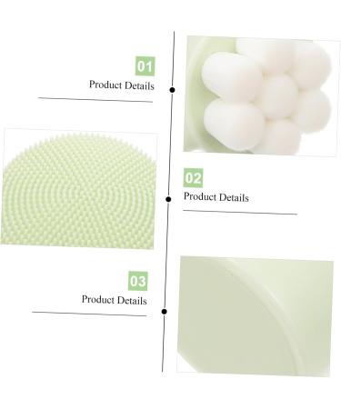 FRCOLOR Face Brush Pore Deep Cleansing Brush Manual Facial Brush Facial Brush Tool Facial Cleansing Tool Face Washing Cleaner Face Scrubber Face Exfoliator Washbasin Silica Gel Pores Green 12.5X5X5CM - Buy Online on GoSupps.com